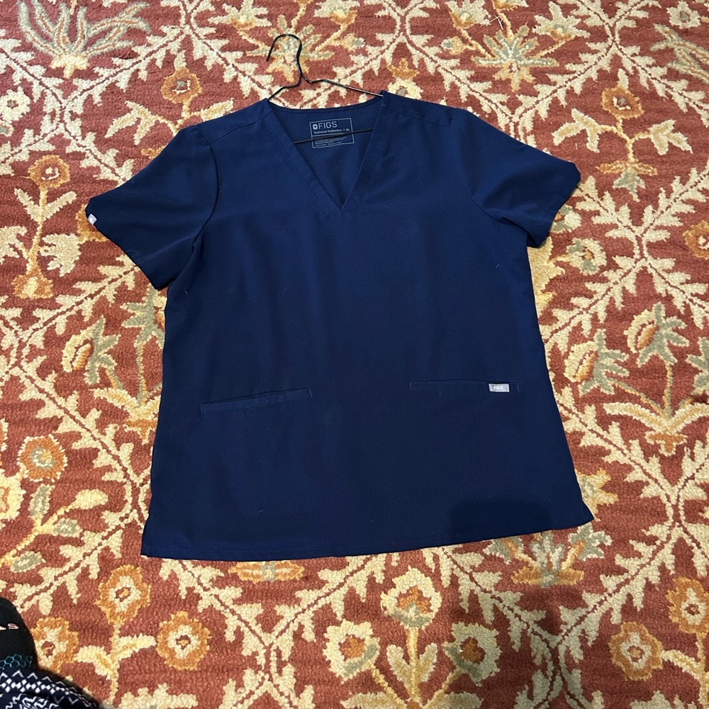 Figs Navy top.